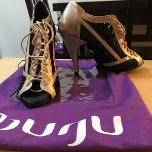 Burju brand new 4 inch salsa shoes. Suede bottom